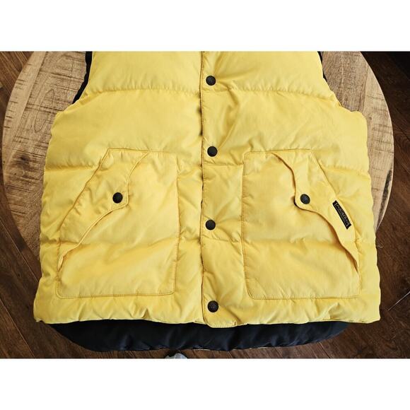 Vintage Polo Ralph Lauren Down Puffer Mens L Black Yellow Puffer Reversible - Picture 11 of 12